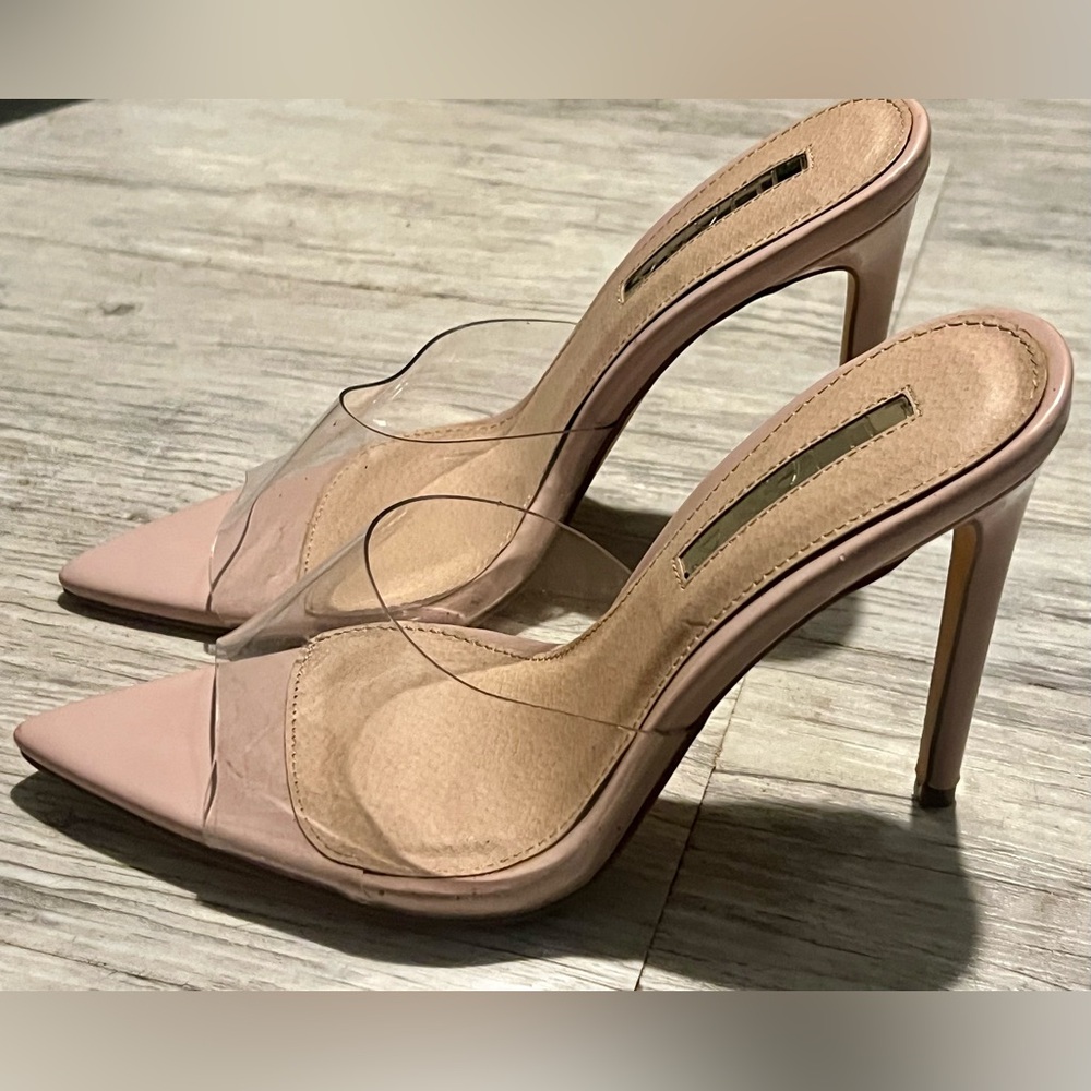 SOLD Liliana Clear + Pink Stiletto Heels